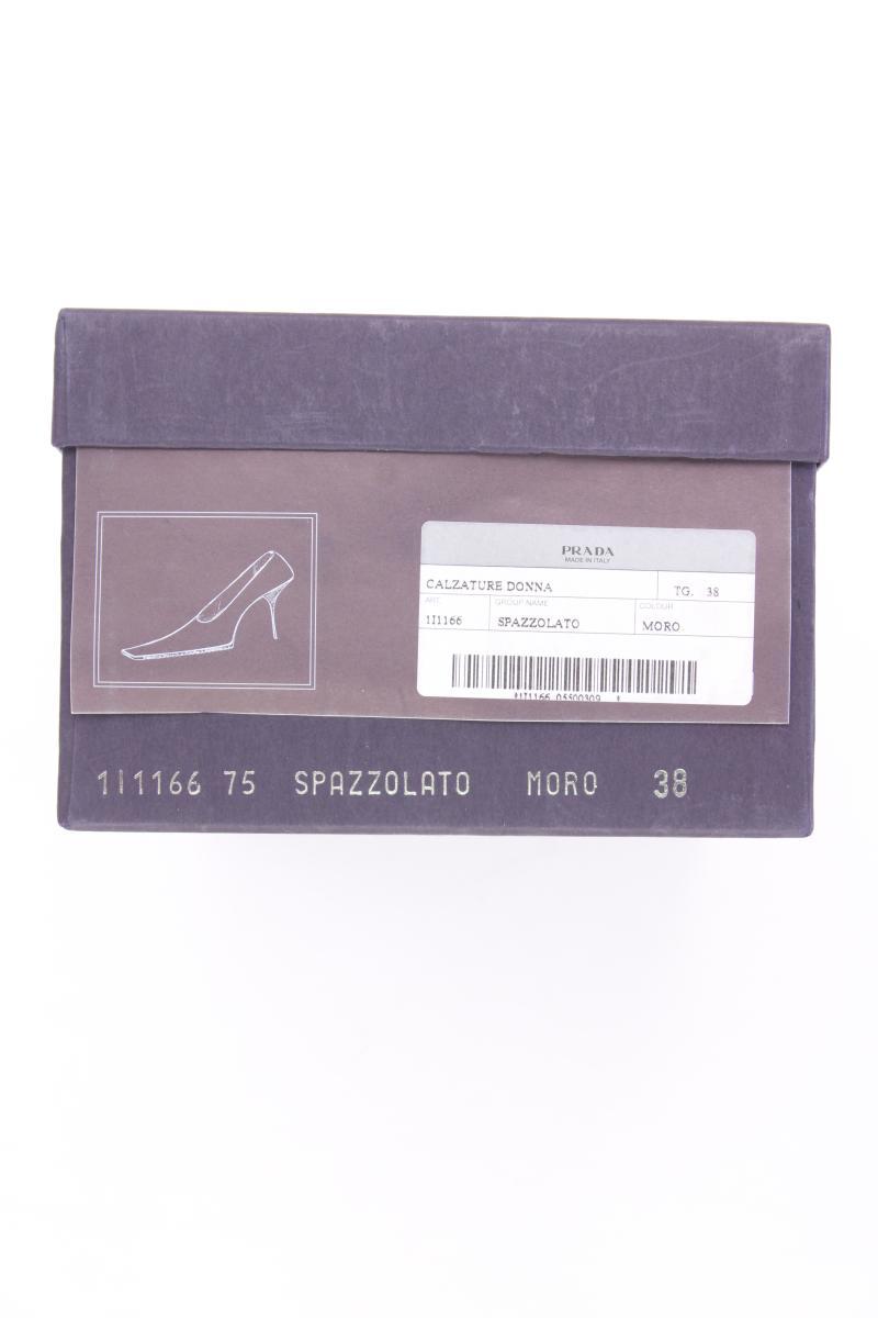 Prada Calzatura Donna Spazzolato Leder Pumps Gr. 38 braun