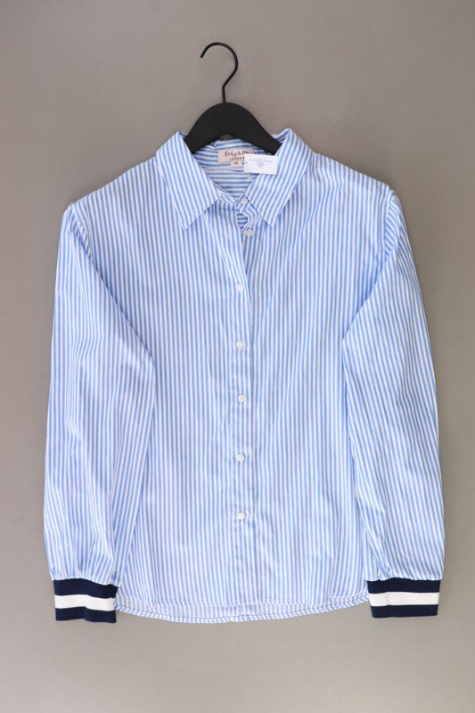 Emily & me Bluse Gr. UK 14 (M) gestreift Langarm blau aus Polyester
