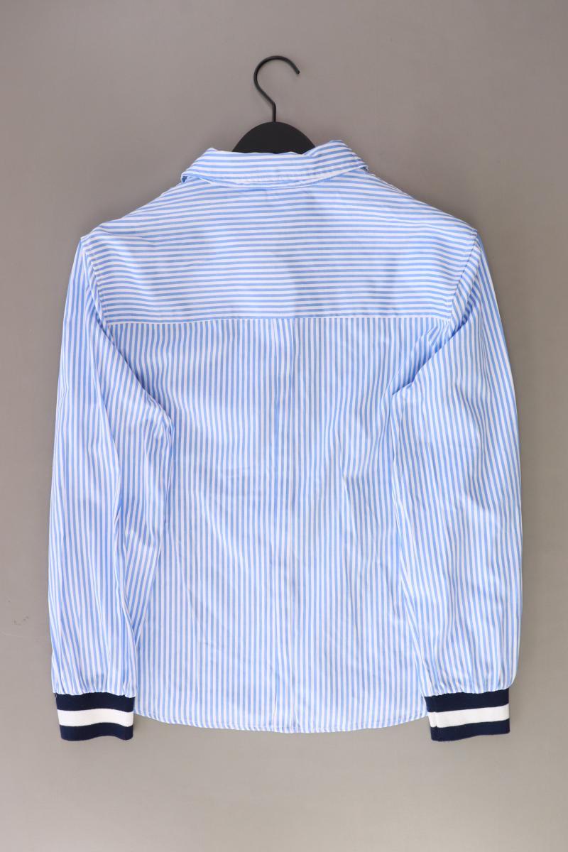 Emily & me Bluse Gr. UK 14 (M) gestreift Langarm blau aus Polyester