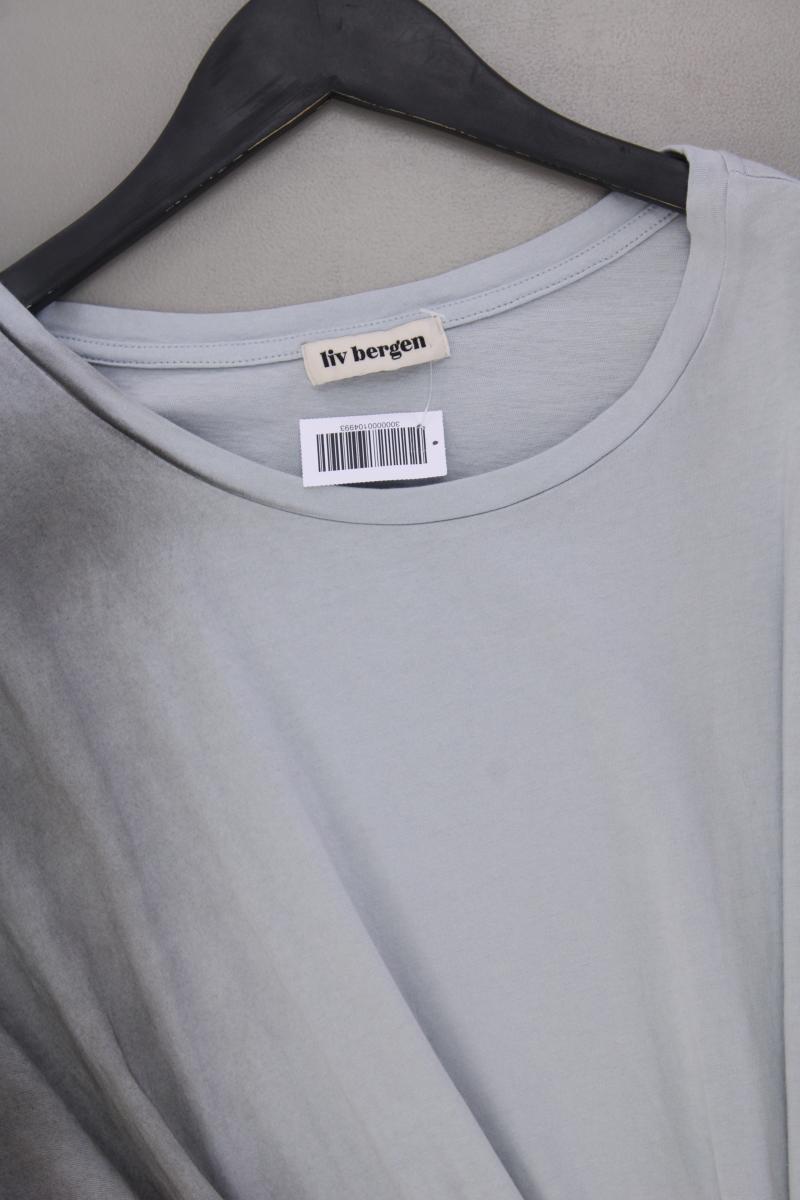 Liv Bergen T-Shirt Gr. M Kurzarm blau aus Baumwolle