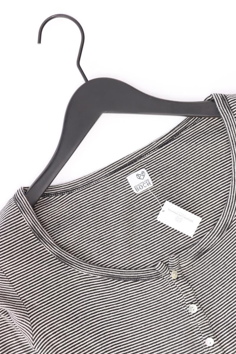 Brigitte von BOCH Ringelshirt Gr. S gestreift 3/4 Ärmel grau aus Baumwolle