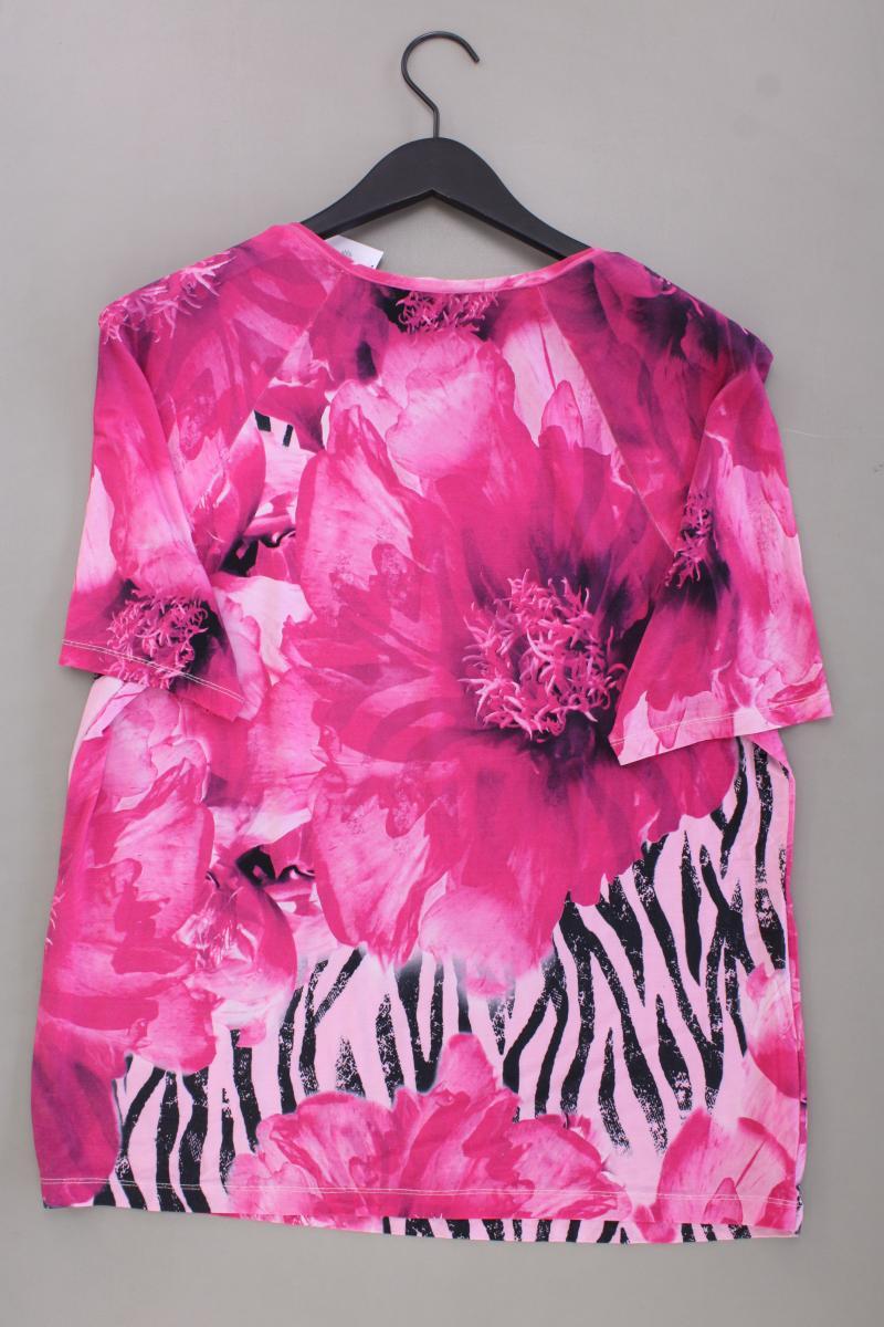 Basler Printshirt Gr. 42 mit Blumenmuster Kurzarm pink