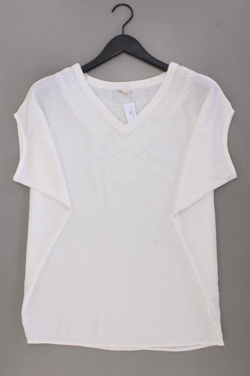 Esprit Kurzarmbluse Gr. S creme aus Polyester