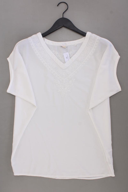 Esprit Kurzarmbluse Gr. S creme aus Polyester