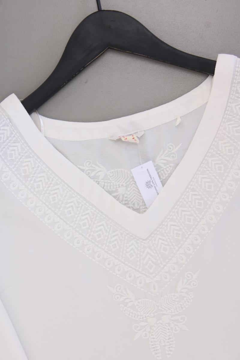Esprit Kurzarmbluse Gr. S creme aus Polyester