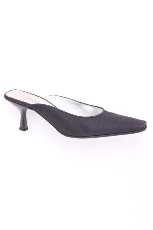 Dolce & Gabbana Shantung Sandaletten Gr. 38 schwarz