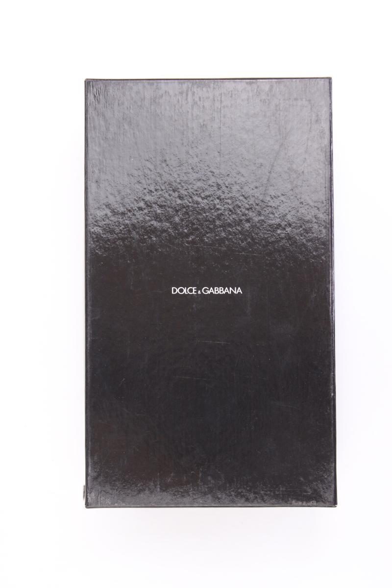 Dolce & Gabbana Shantung Sandaletten Gr. 38 schwarz
