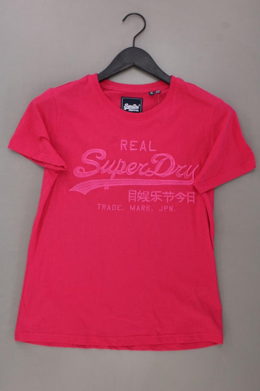 Superdry Printshirt Gr. 38 Kurzarm pink aus Baumwolle
