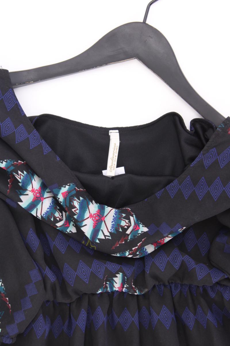 Stradivarius Chiffonkleid Gr. M 3/4 Ärmel schwarz aus Polyester