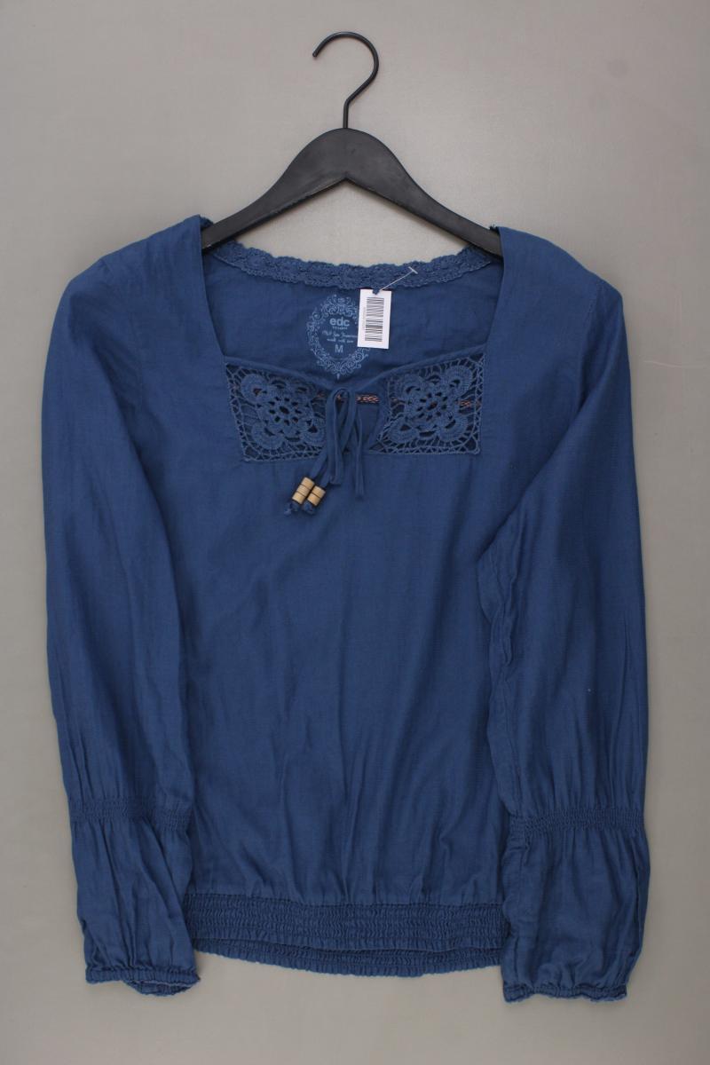 edc by Esprit Langarmbluse Gr. M blau aus Baumwolle