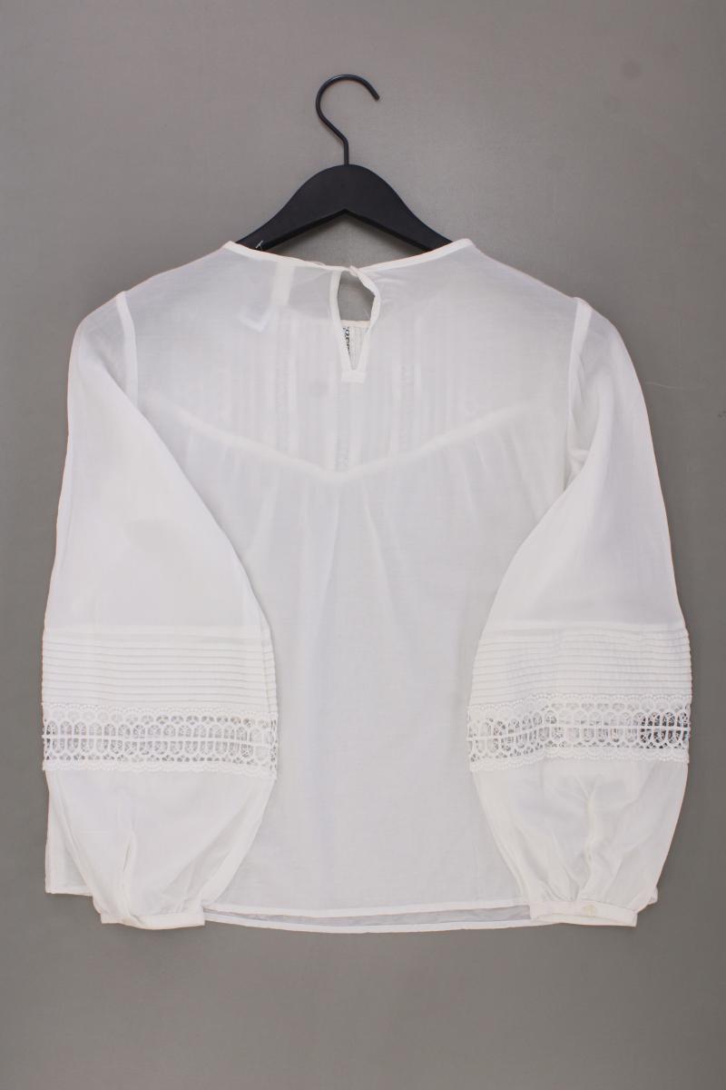 H&M Langarmbluse Gr. 36 weiß aus Viskose