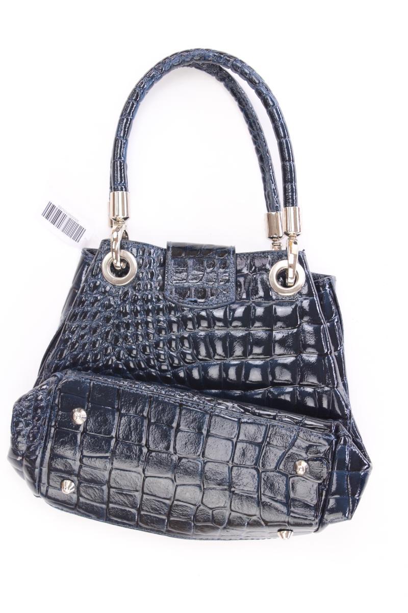 Henkeltasche blau aus Leder