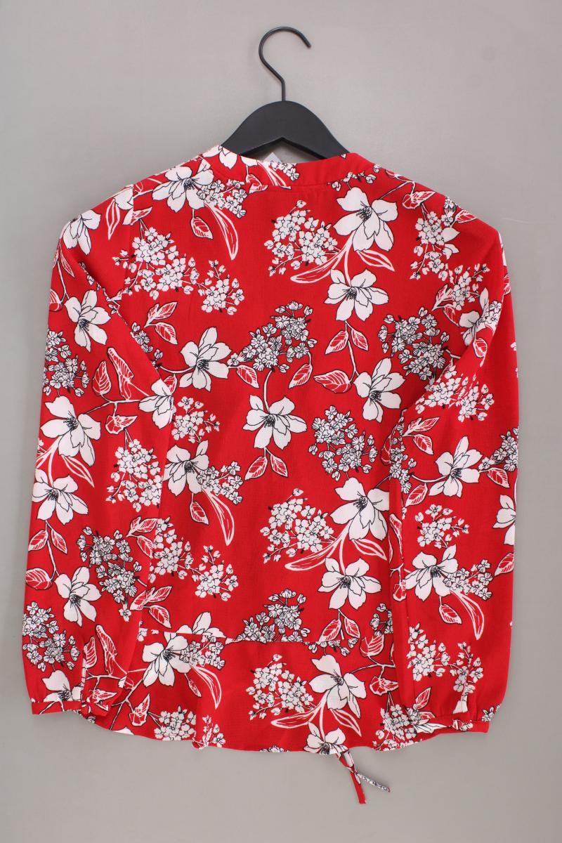 Orsay Langarmbluse Gr. 34 mit Blumenmuster neuwertig rot aus Polyester