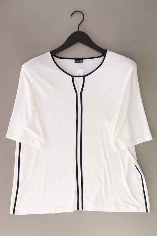 BARBARA LEBEK T-Shirt Gr. 46 Kurzarm weiß aus Viskose
