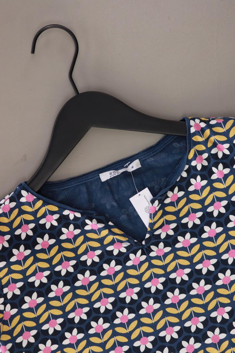 edc by Esprit Printshirt Gr. M mit Blumenmuster Langarm blau aus Baumwolle