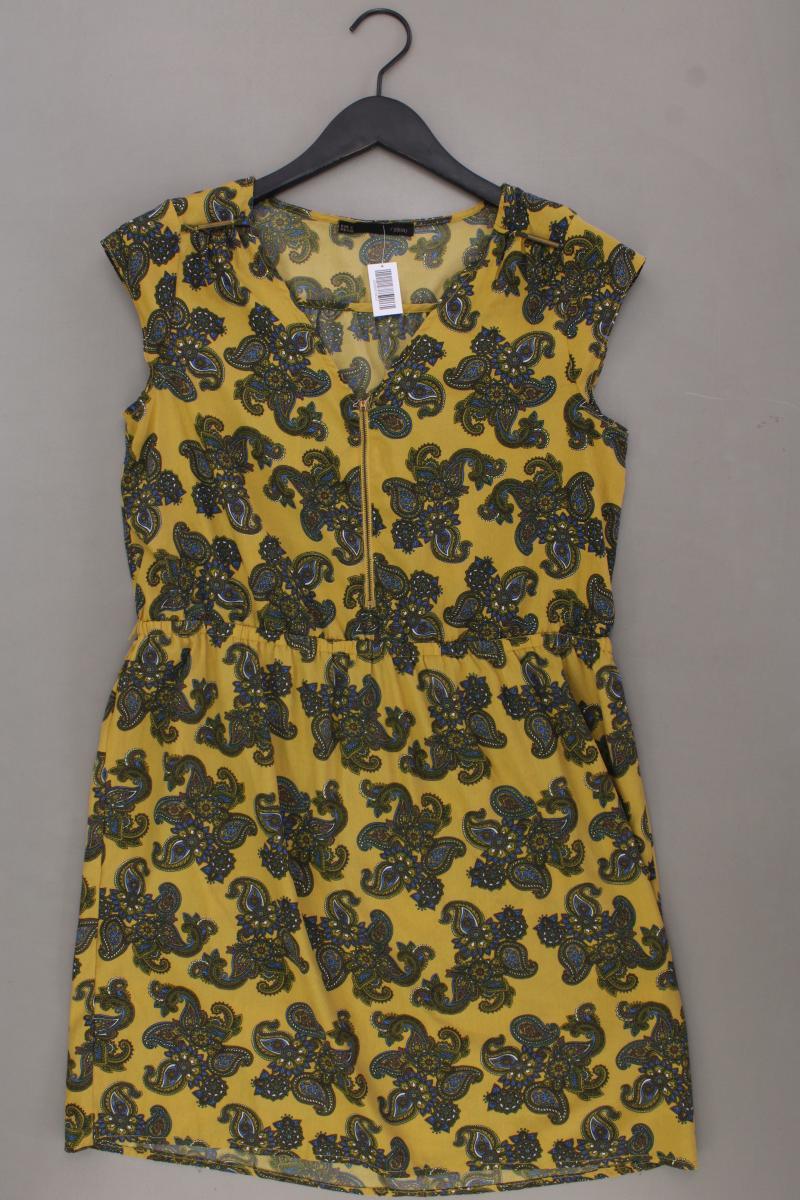 Sfera Kurzarmkleid Gr. S mit Paisleymuster gelb aus Polyester