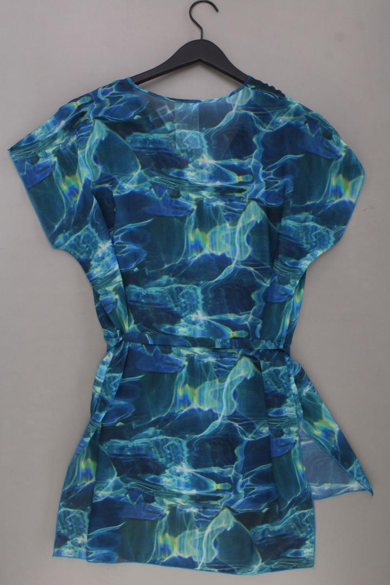 Replay Strandkleid Gr. 42 mit Gürtel Kurzarm blau aus Polyester