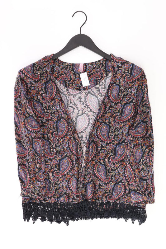 Bershka Regular Cardigan Gr. S mit Paisleymuster 3/4 Ärmel schwarz