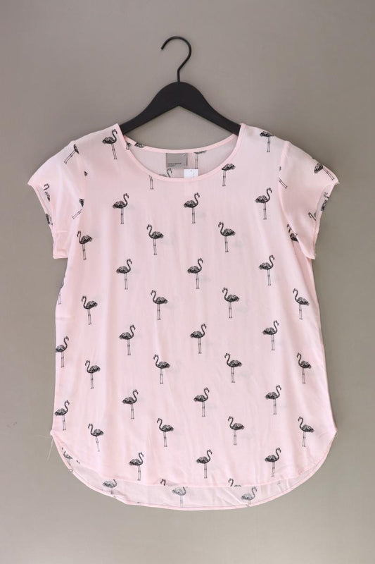 Vero Moda Bluse mit Flamingomuster Gr. L rosa aus Viskose