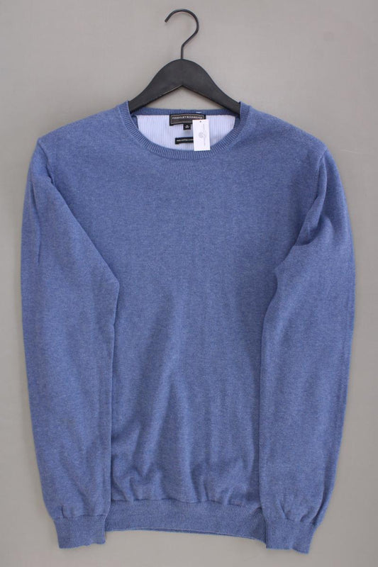 Finshley&Harding Feinstrickpullover für Herren Gr. M blau aus Baumwolle