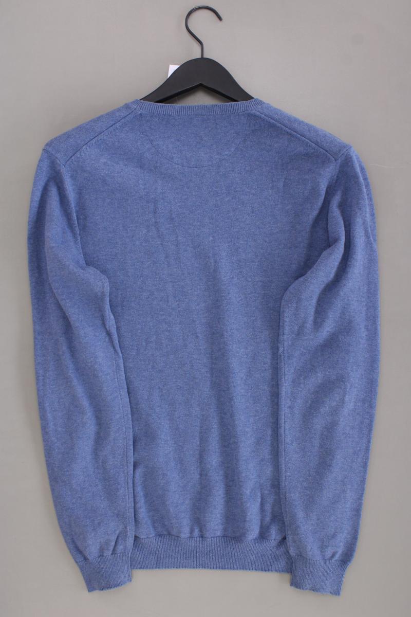 Finshley&Harding Feinstrickpullover für Herren Gr. M blau aus Baumwolle