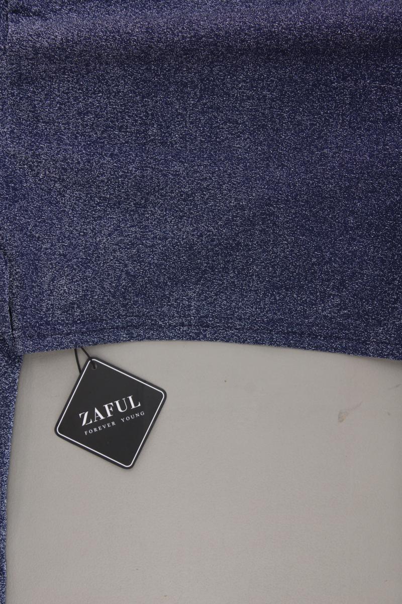 Zaful Crop Top Glitzer Gr. S neu mit Etikett mit Glitzer blau aus Polyester