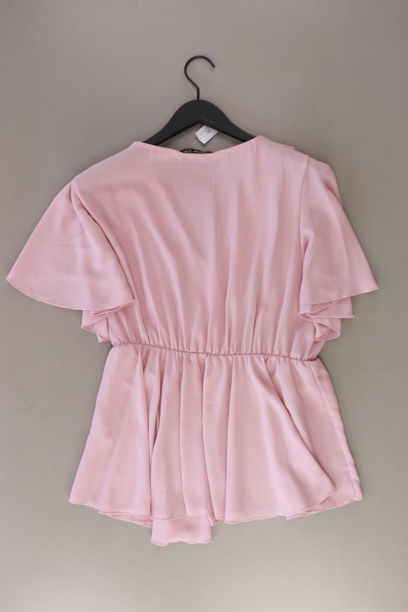 BOOHOO Chiffonbluse Gr. 48 Kurzarm rosa aus Polyester