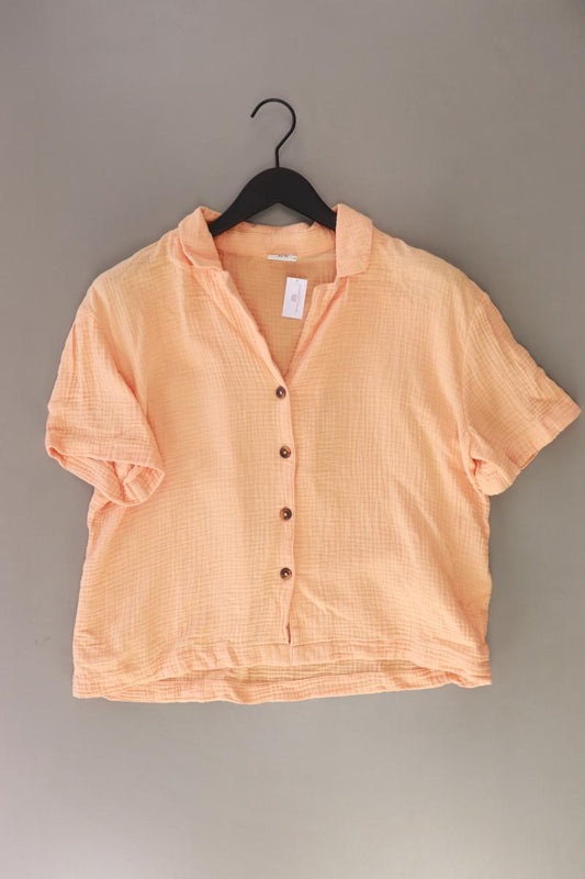 Jacqueline de Yong Kurzarmbluse Gr. M orange aus Baumwolle