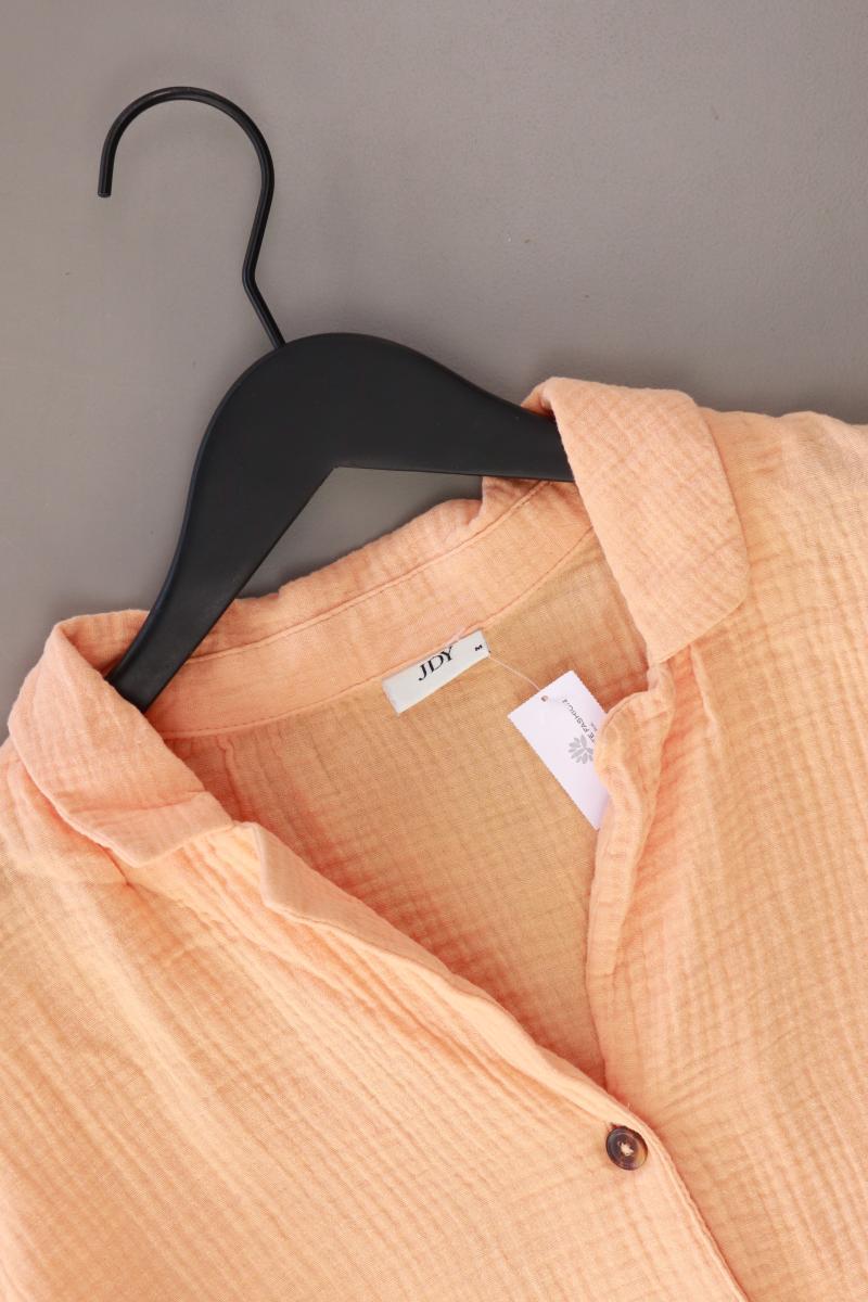 Jacqueline de Yong Kurzarmbluse Gr. M orange aus Baumwolle