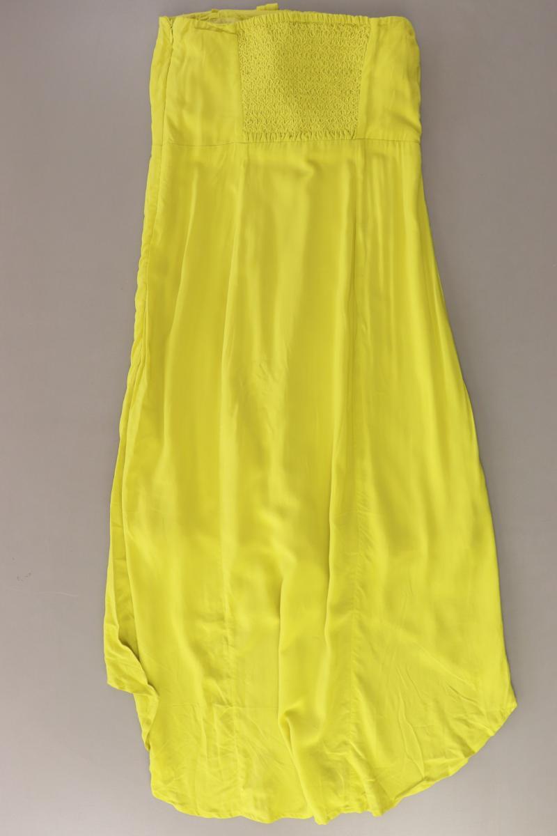 Zalando Bandeaukleid Gr. M Ärmellos gelb aus Baumwolle