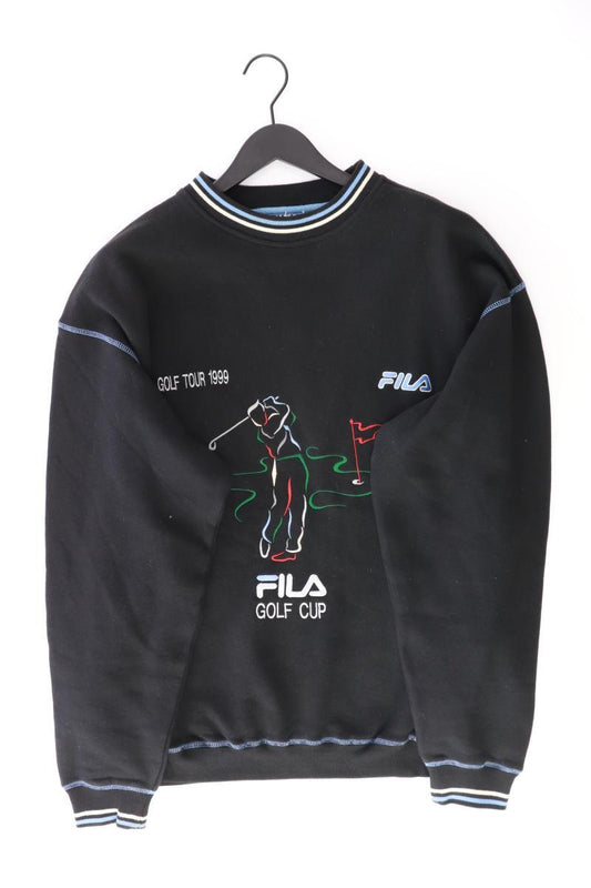 FILA Langarmpullover für Herren Gr. XXL Vintage schwarz aus Baumwolle