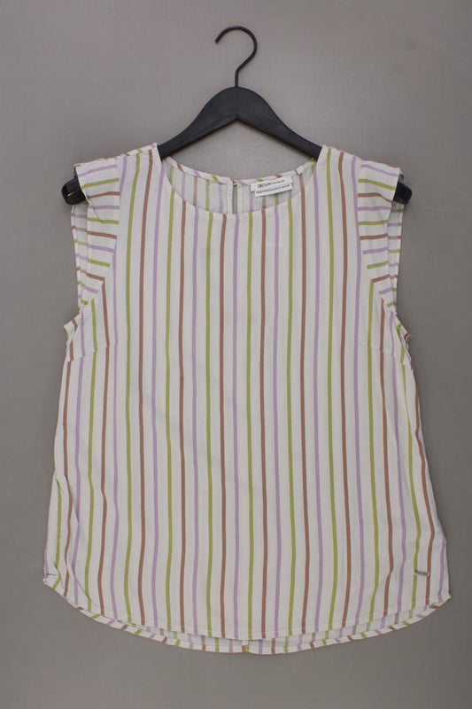 Tom Tailor Ärmellose Bluse Gr. M gestreift mehrfarbig aus Viskose