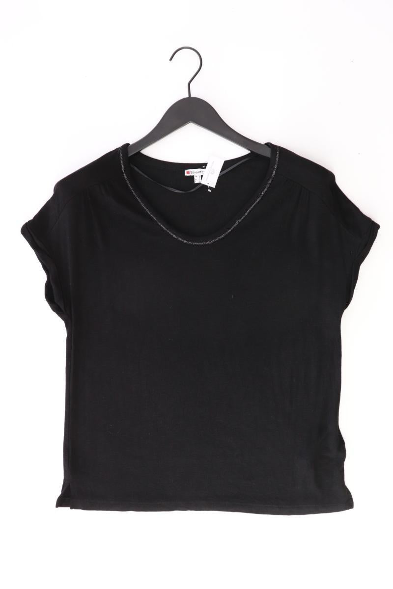 Street One T-Shirt Gr. 38 Kurzarm schwarz aus Viskose