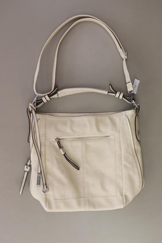 Henkeltasche creme aus Kunstleder