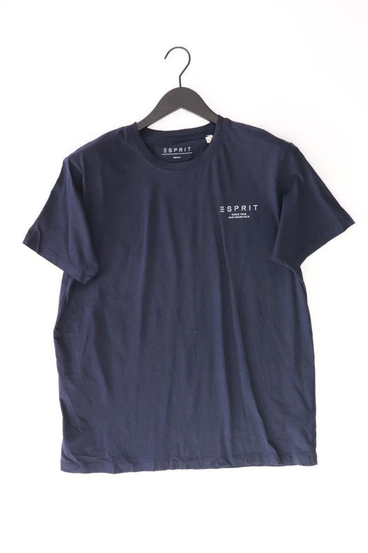 Esprit T-Shirt für Herren Gr. L Kurzarm blau aus Baumwolle