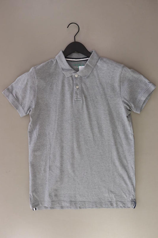 Esprit Organic Poloshirt für Herren Gr. M Kurzarm grau aus Baumwolle