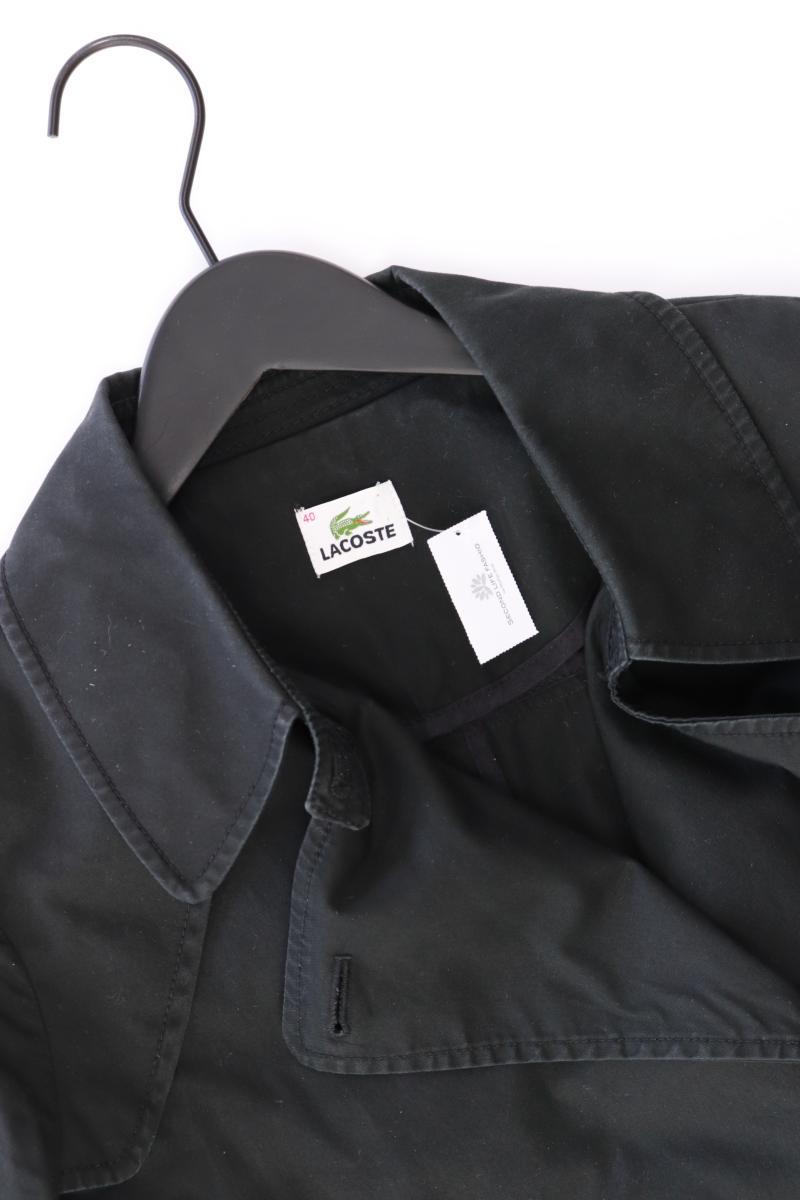 Lacoste Trenchcoat Gr. 40 schwarz aus Baumwolle