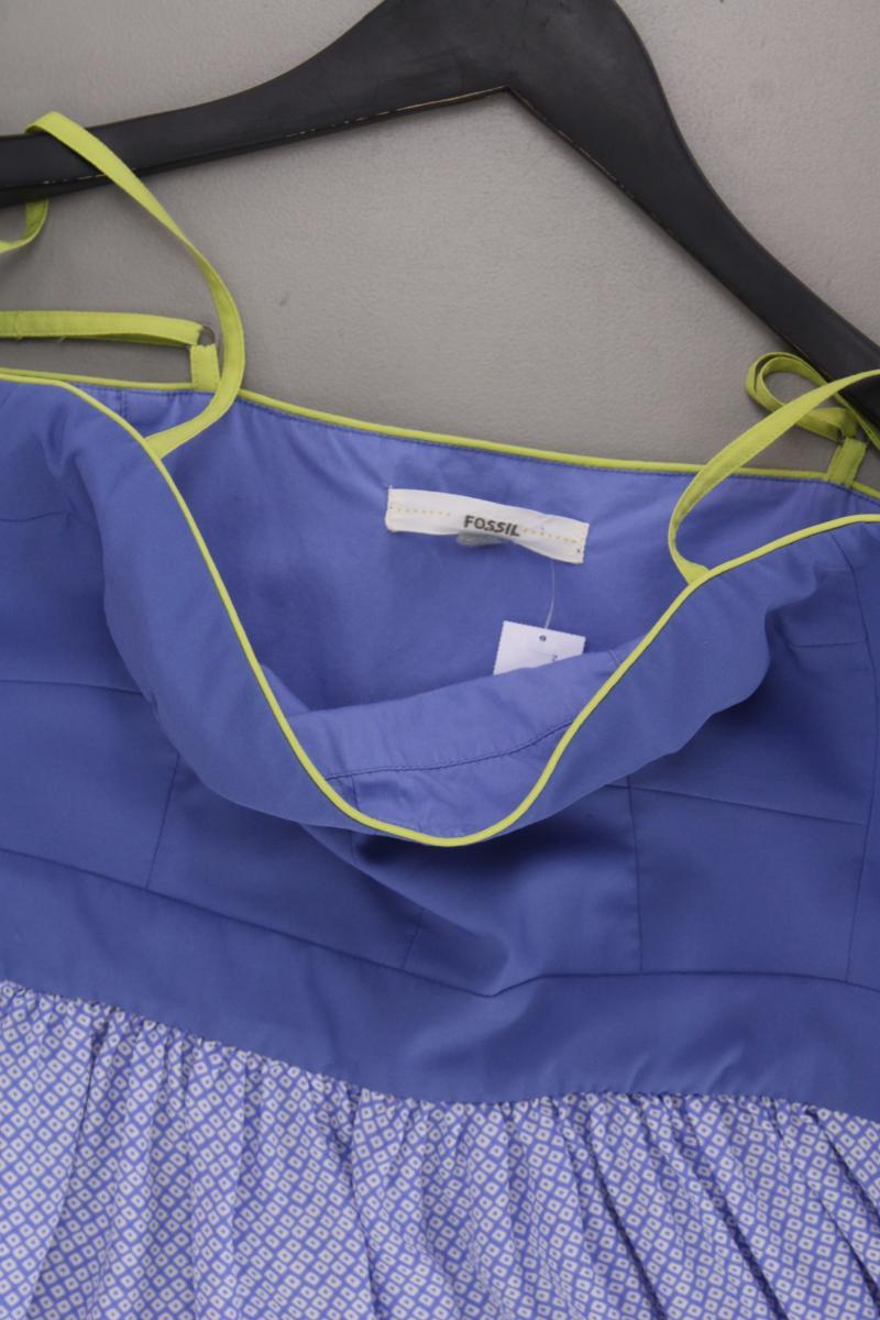 Fossil Midikleid Gr. 38 Träger blau aus Polyester