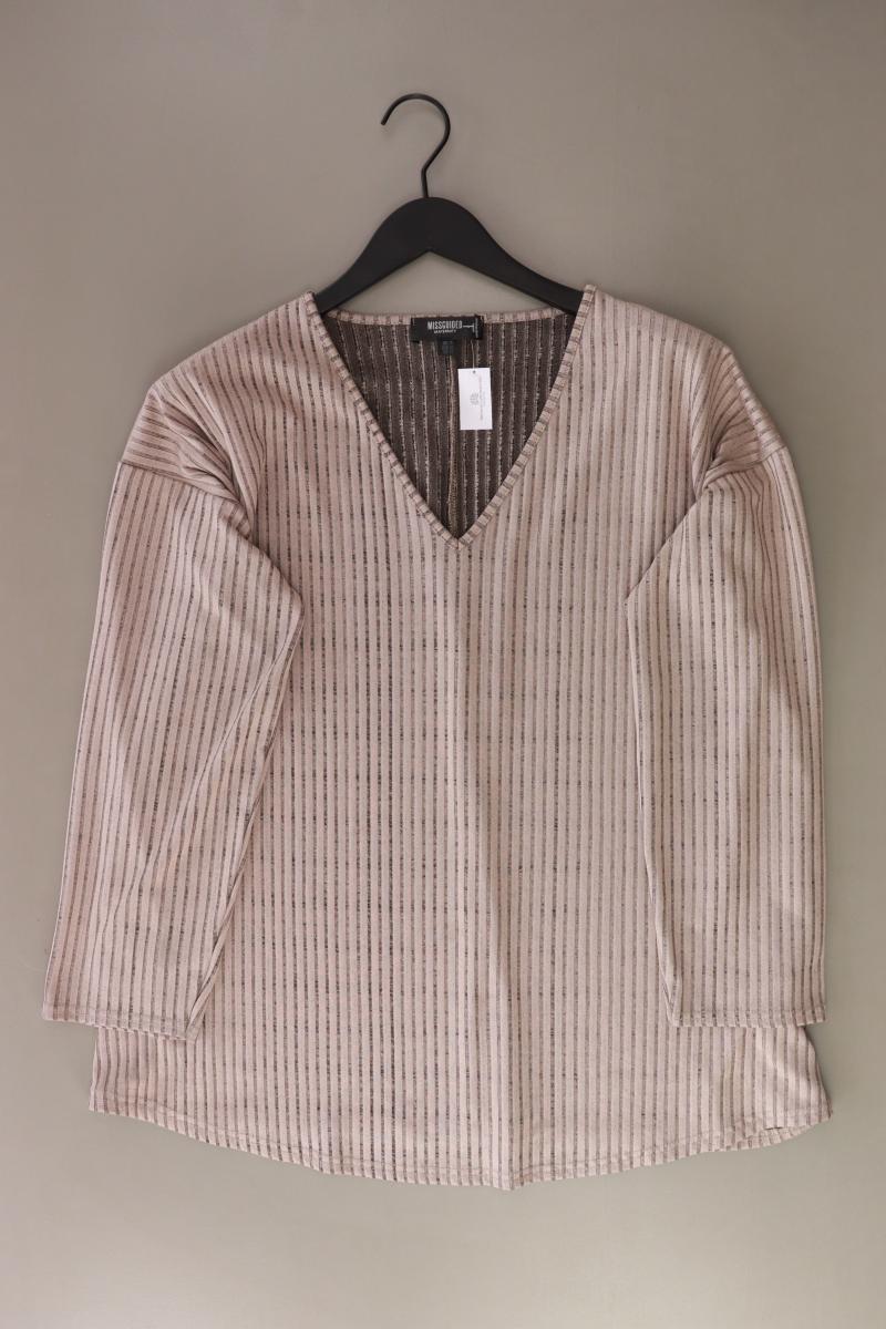 MISSGUIDED Maternity Shirt Gr. 44 gestreift Langarm grau aus Polyester