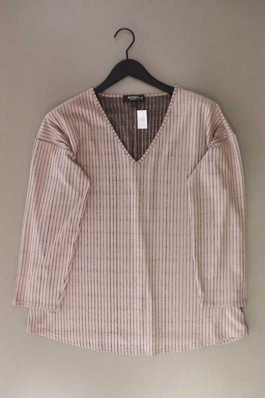 MISSGUIDED Maternity Shirt Gr. 44 gestreift Langarm grau aus Polyester