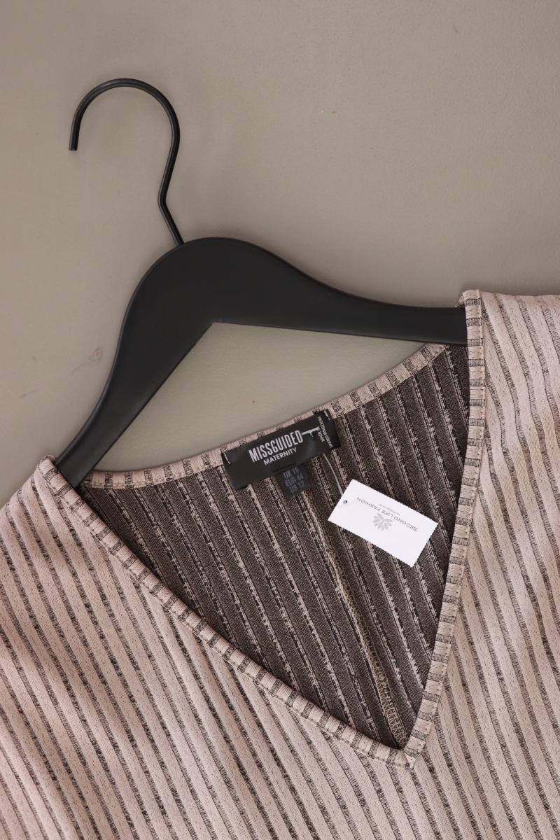 MISSGUIDED Maternity Shirt Gr. 44 gestreift Langarm grau aus Polyester