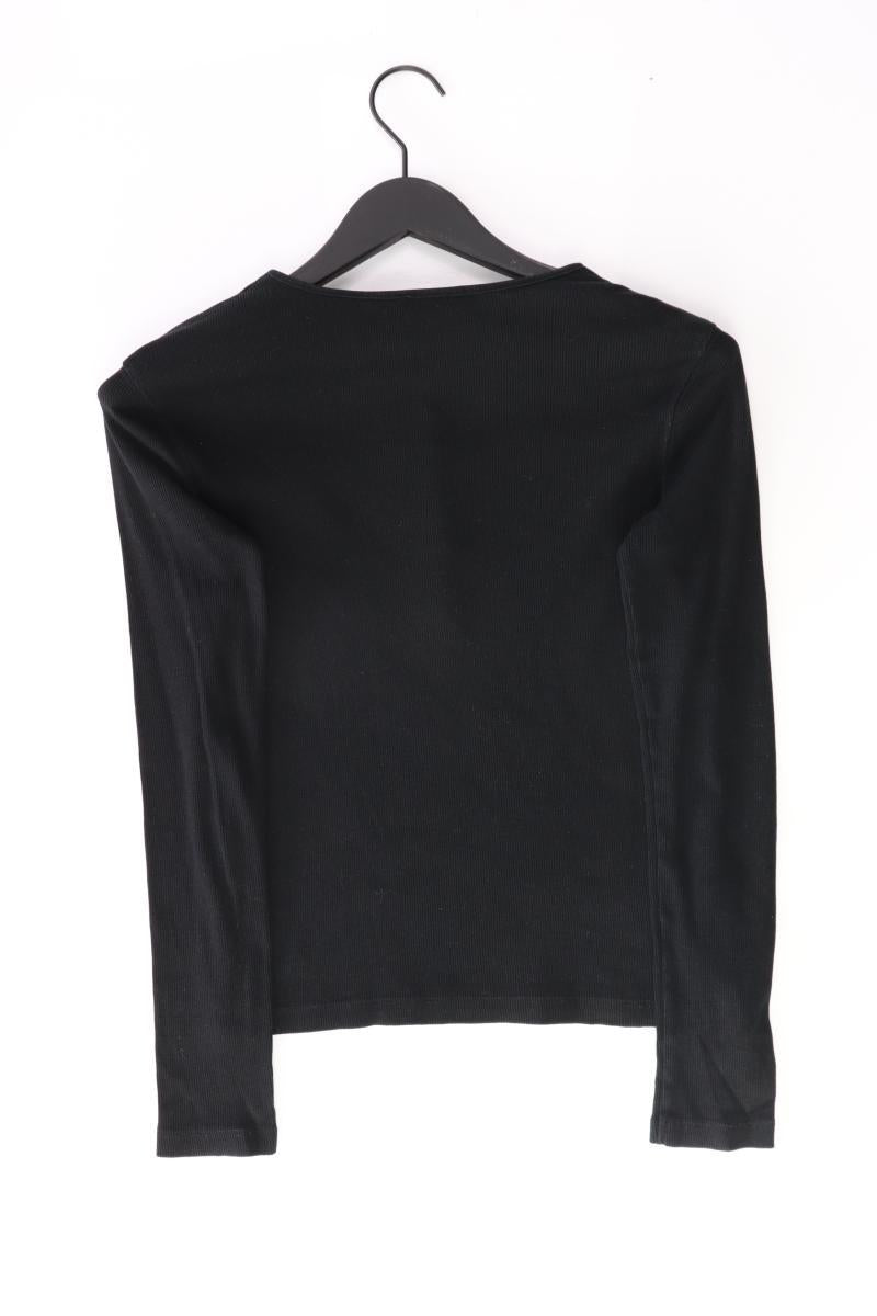 Zara Longsleeve-Shirt Gr. M Langarm schwarz aus Baumwolle