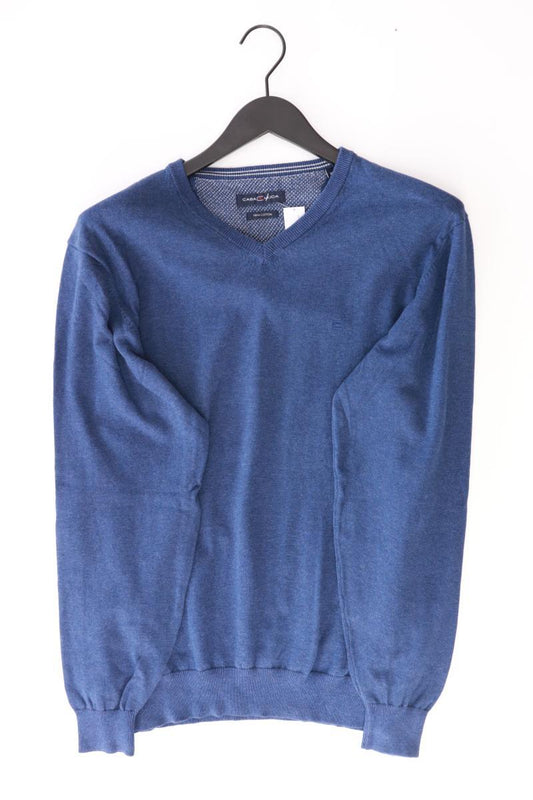 Casa Moda Feinstrickpullover für Herren Gr. M blau aus Baumwolle