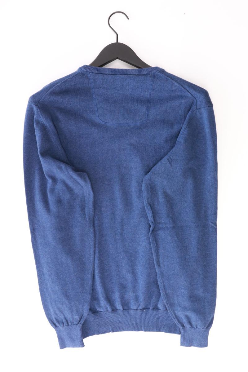 Casa Moda Feinstrickpullover für Herren Gr. M blau aus Baumwolle