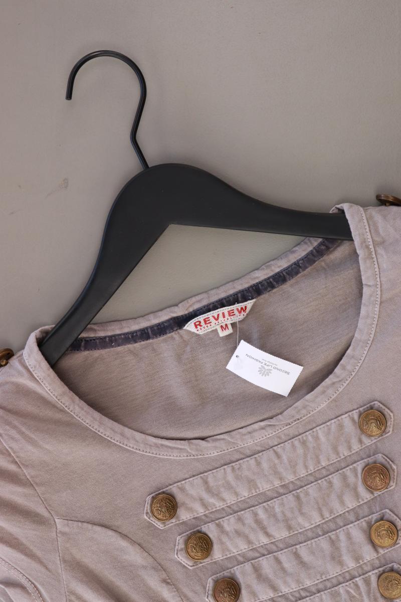 Review Kurzarmkleid Gr. M grau aus Baumwolle