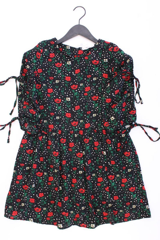 Mango Kleid mit eingenähter Shorts Gr. XS mit Blumenmuster 3/4 Ärmel rot