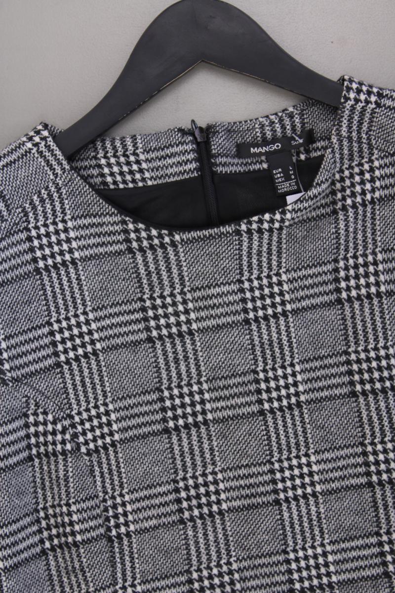 Mango Bleistiftkleid Gr. L kariert Ärmellos grau