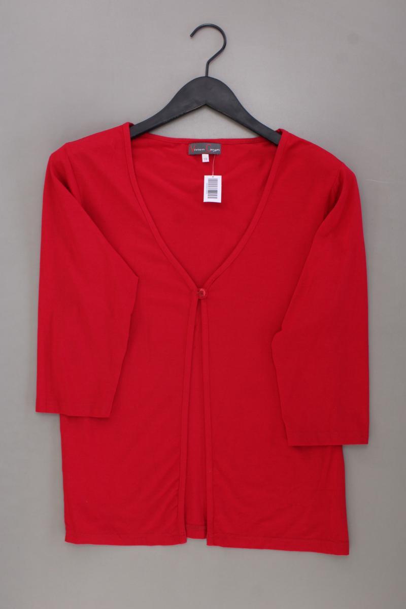 Vivien Caron Strickjacke Gr. Kurzgröße 19 3/4 Ärmel rot aus Viskose