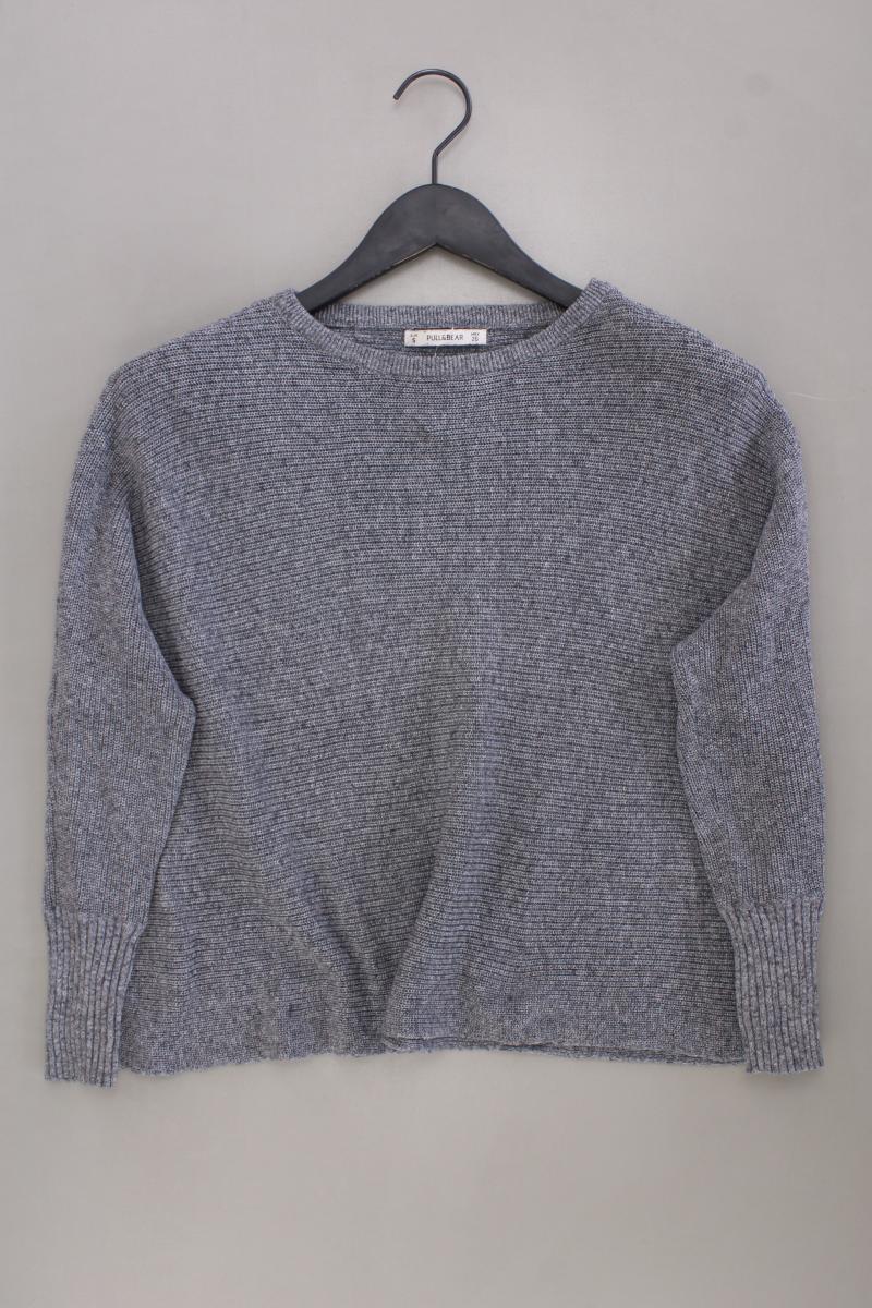 Pull&Bear Feinstrickpullover Gr. S grau aus Baumwolle