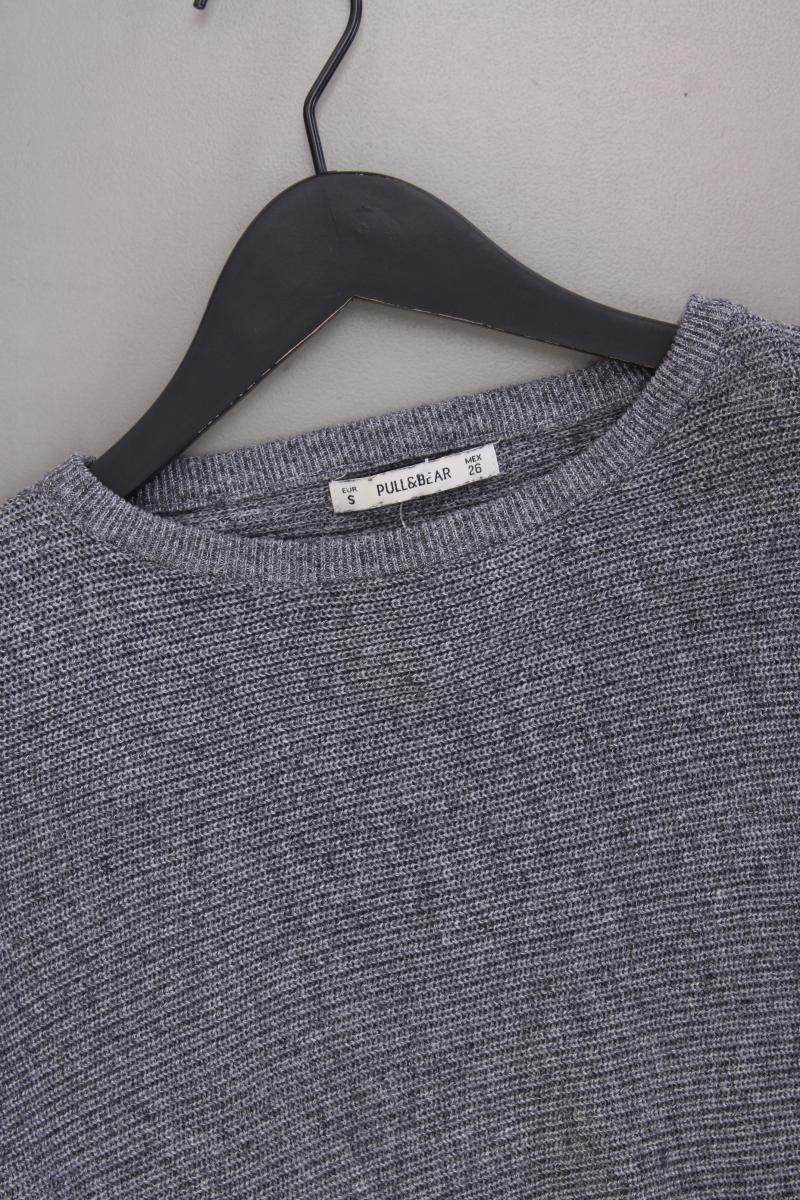 Pull&Bear Feinstrickpullover Gr. S grau aus Baumwolle